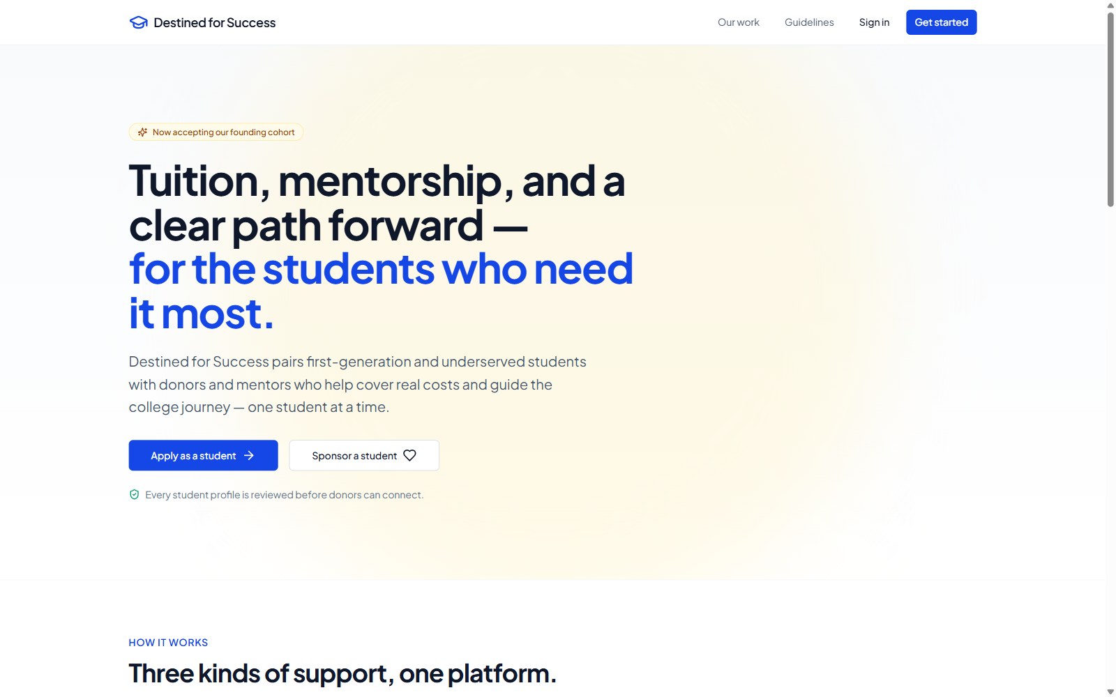 Screenshot of Community Giving Platform